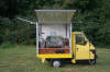 Piaggio ape50 mit Verkaufskoffer und Grundeinbausatz mit drei Verkaufsklappen